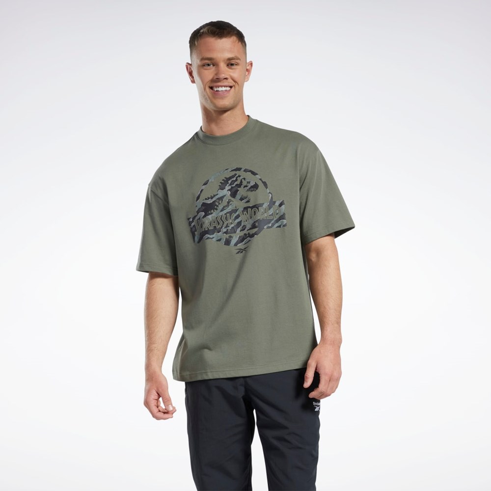 Reebok Jurassic World T-Shirt Verde | 05TOWAKMX