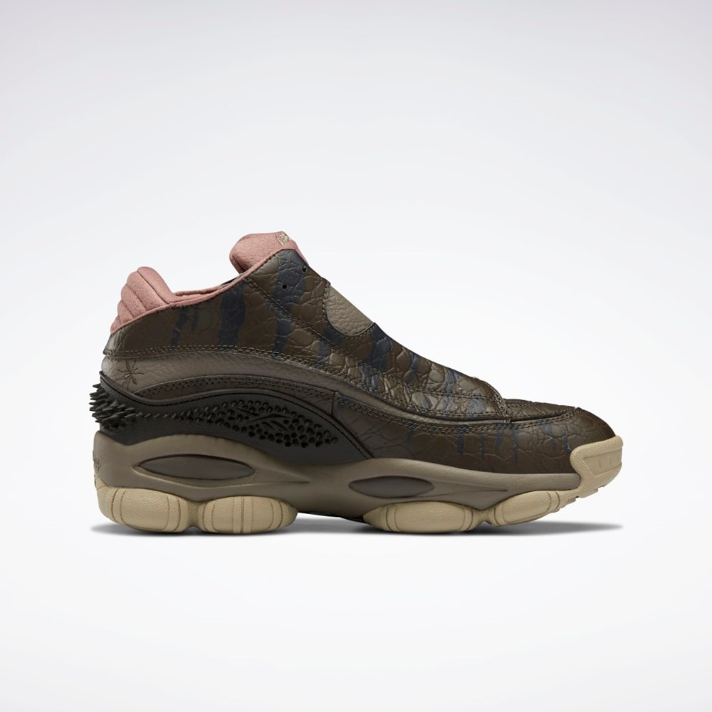 Reebok Jurassic World The Answer DMX Basketball Shoes Stone / Cliff Stone / Parched Earth | 10VUJQRPS