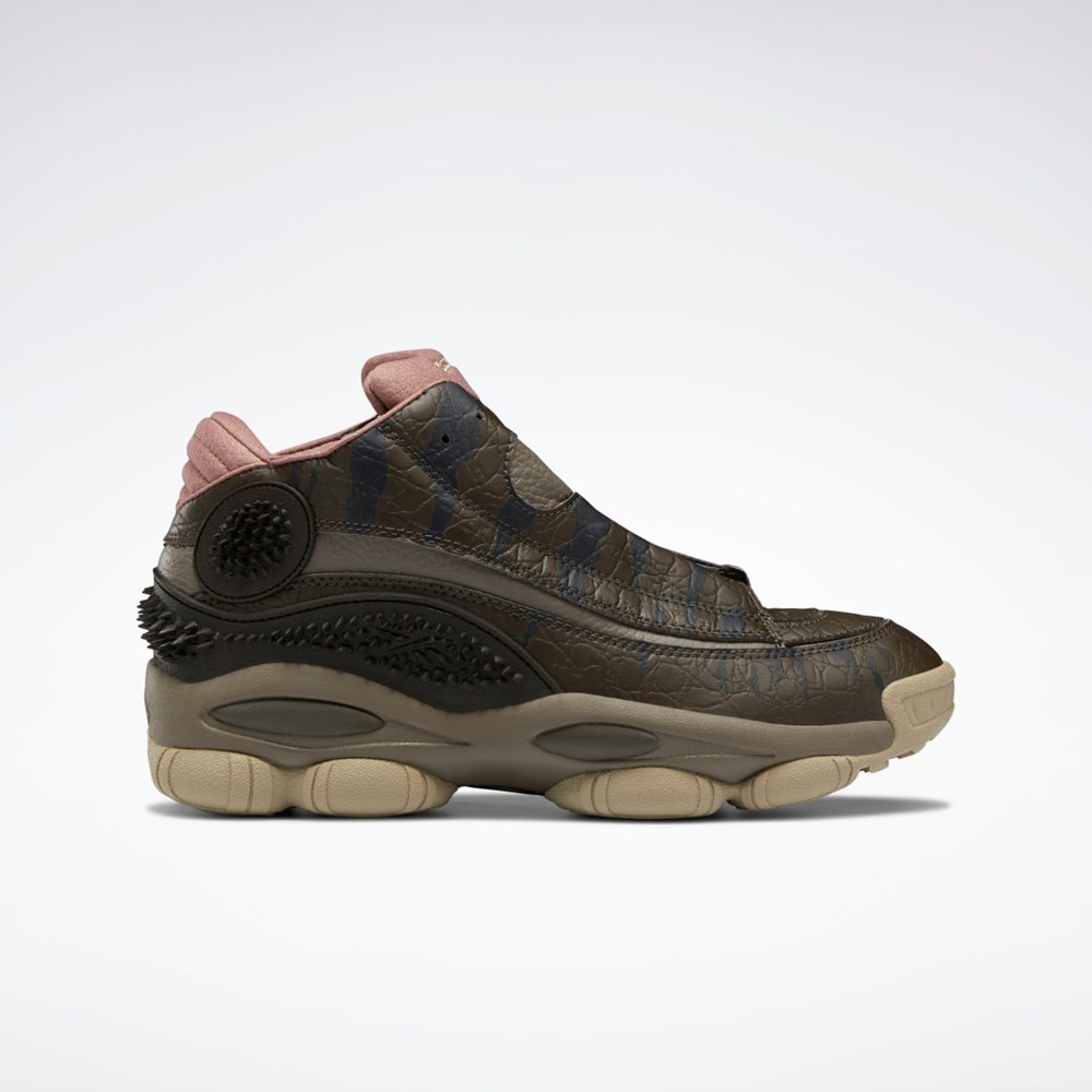 Reebok Jurassic World The Answer DMX Basketball Shoes Stone / Cliff Stone / Parched Earth | 10VUJQRPS