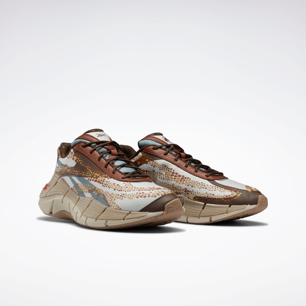 Reebok Jurassic World Zig Kinetica 2.5 Shoes Gris Marrones | 71OHSWQNM