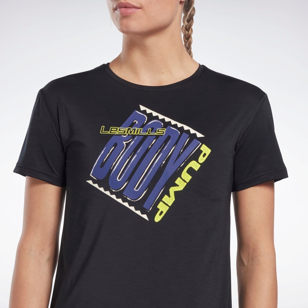 Reebok Les Mills® BodyPump® ACTIVCHILL Atléticos Tee Negras | 35SUMKATN