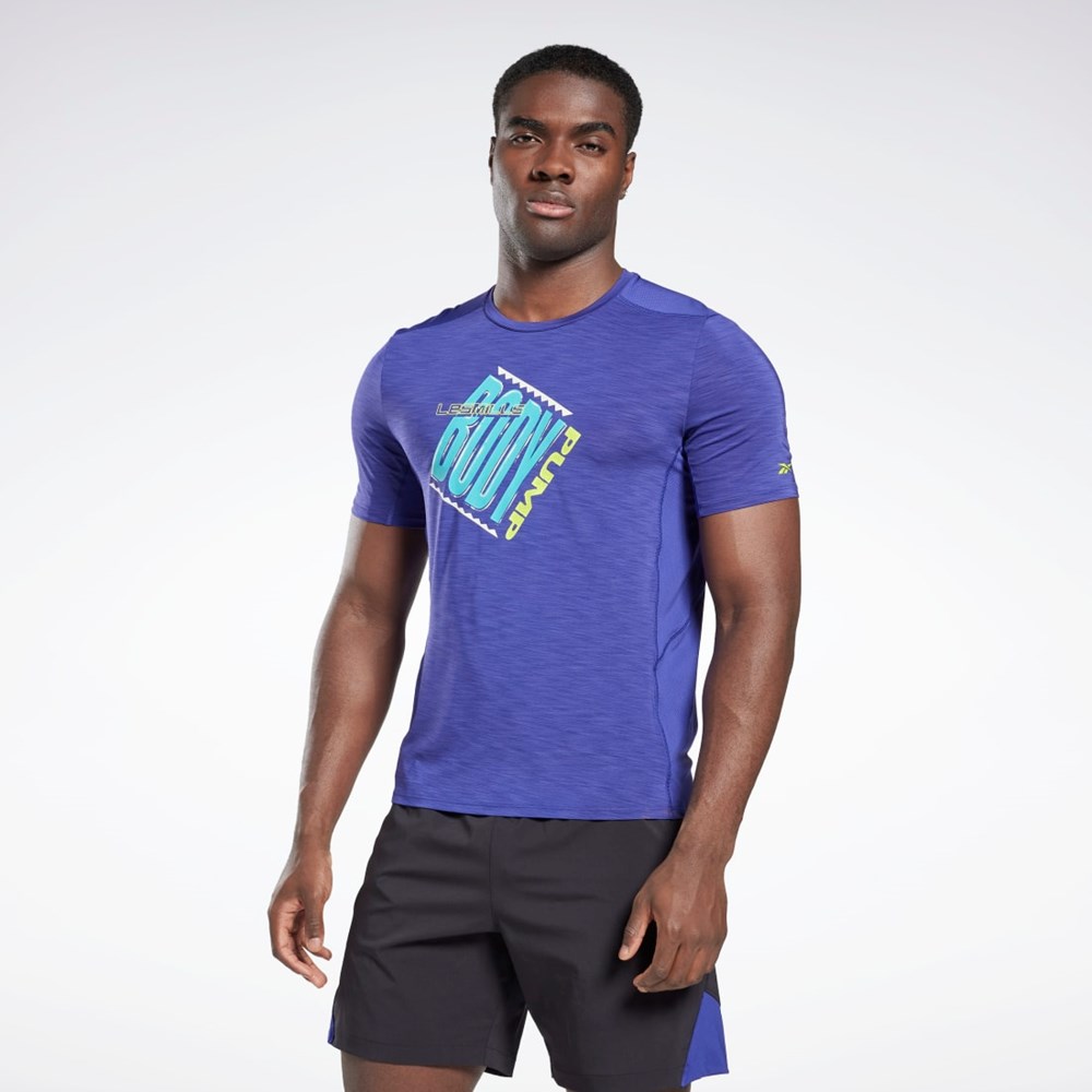 Reebok Les Mills® BodyPump® ACTIVCHILL Athlete T-Shirt Moradas | 82LQSIPFN