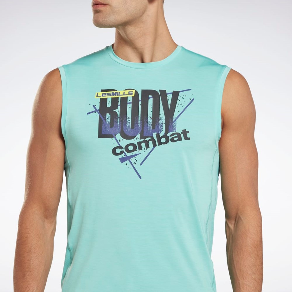 Reebok Les Mills® BodyPump® Activchill Tank Top Semi Classic Teal | 71NDVQIWT