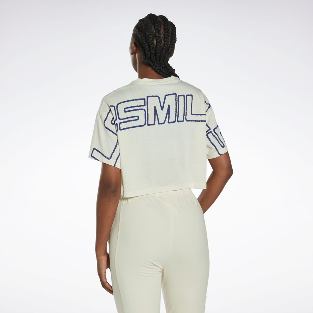 Reebok Les Mills® Crop T-Shirt Blancas | 62HNVLCSU