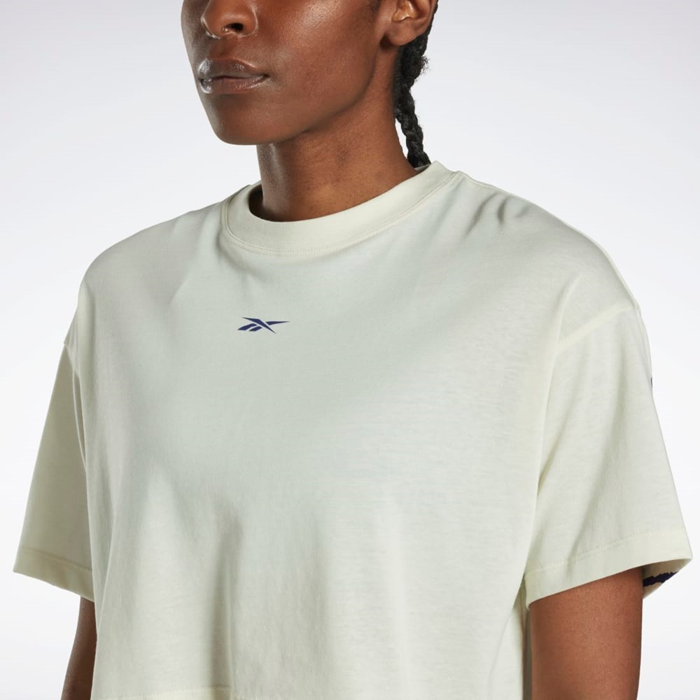 Reebok Les Mills® Crop T-Shirt Blancas | 62HNVLCSU