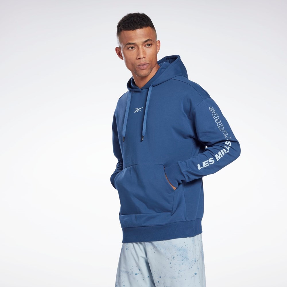 Reebok Les Mills® DreamBlend Algodon Hoodie Azules | 83RZVGWFD