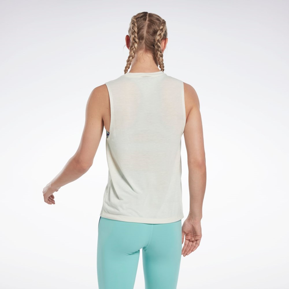 Reebok Les Mills® Estampadas Muscle Tank Top Blancas | 12ARWPZIM