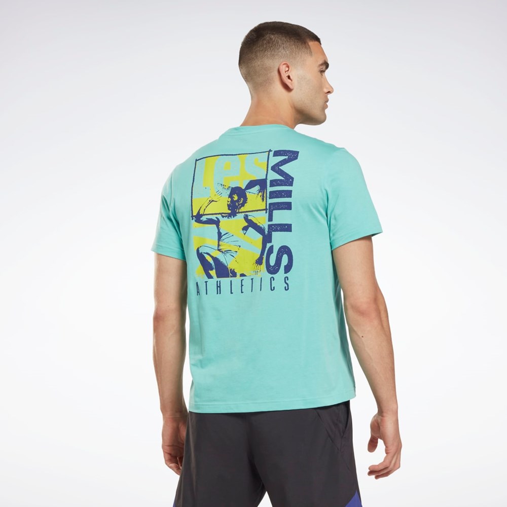 Reebok Les Mills® Estampadas T-Shirt Semi Classic Teal | 69GUMPCTR