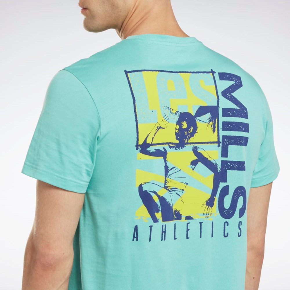 Reebok Les Mills® Estampadas T-Shirt Semi Classic Teal | 69GUMPCTR