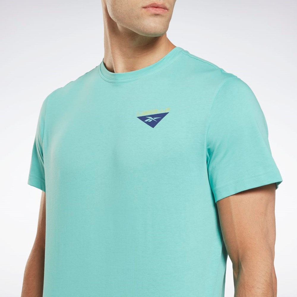 Reebok Les Mills® Estampadas T-Shirt Semi Classic Teal | 69GUMPCTR