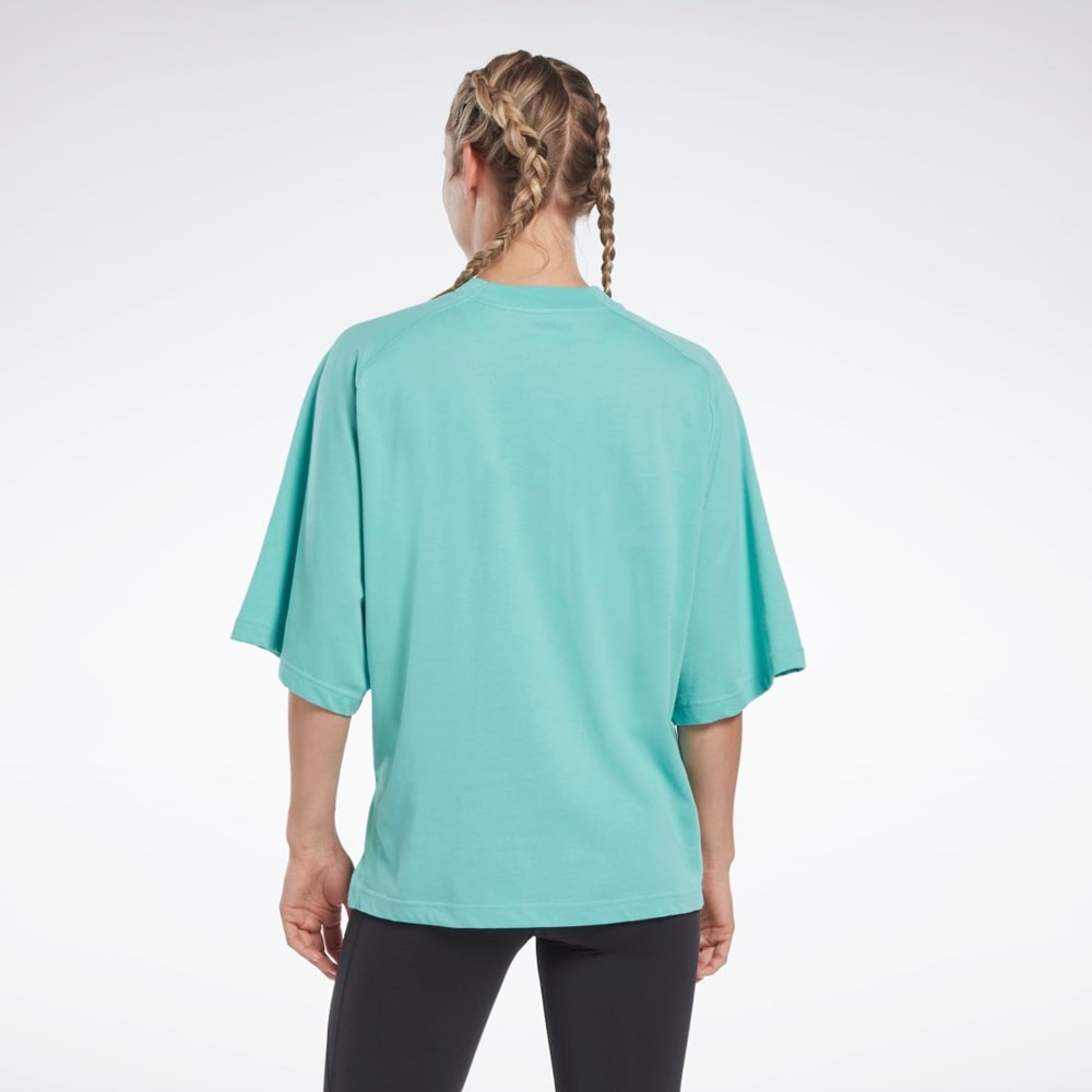 Reebok Les Mills® Layering T-Shirt Semi Classic Teal | 60QWLBOXU