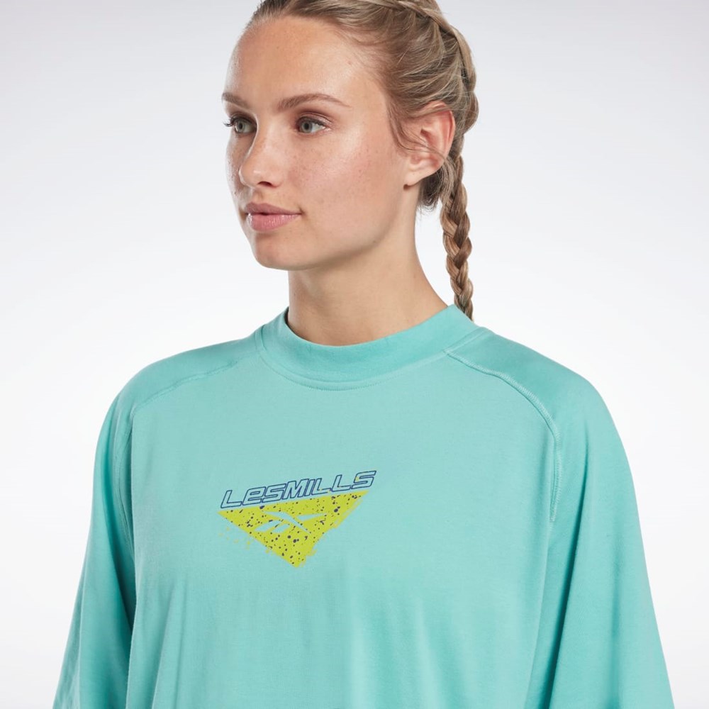 Reebok Les Mills® Layering T-Shirt Semi Classic Teal | 60QWLBOXU