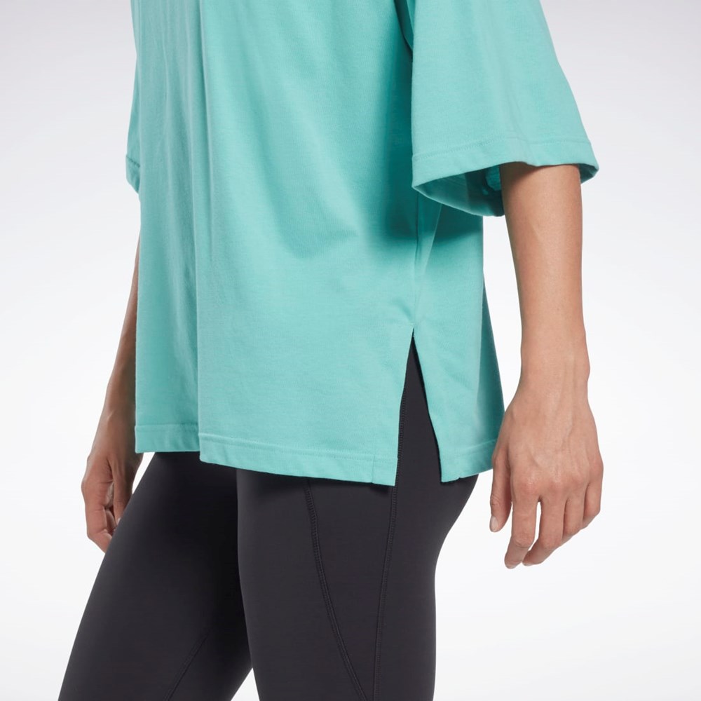 Reebok Les Mills® Layering T-Shirt Semi Classic Teal | 60QWLBOXU