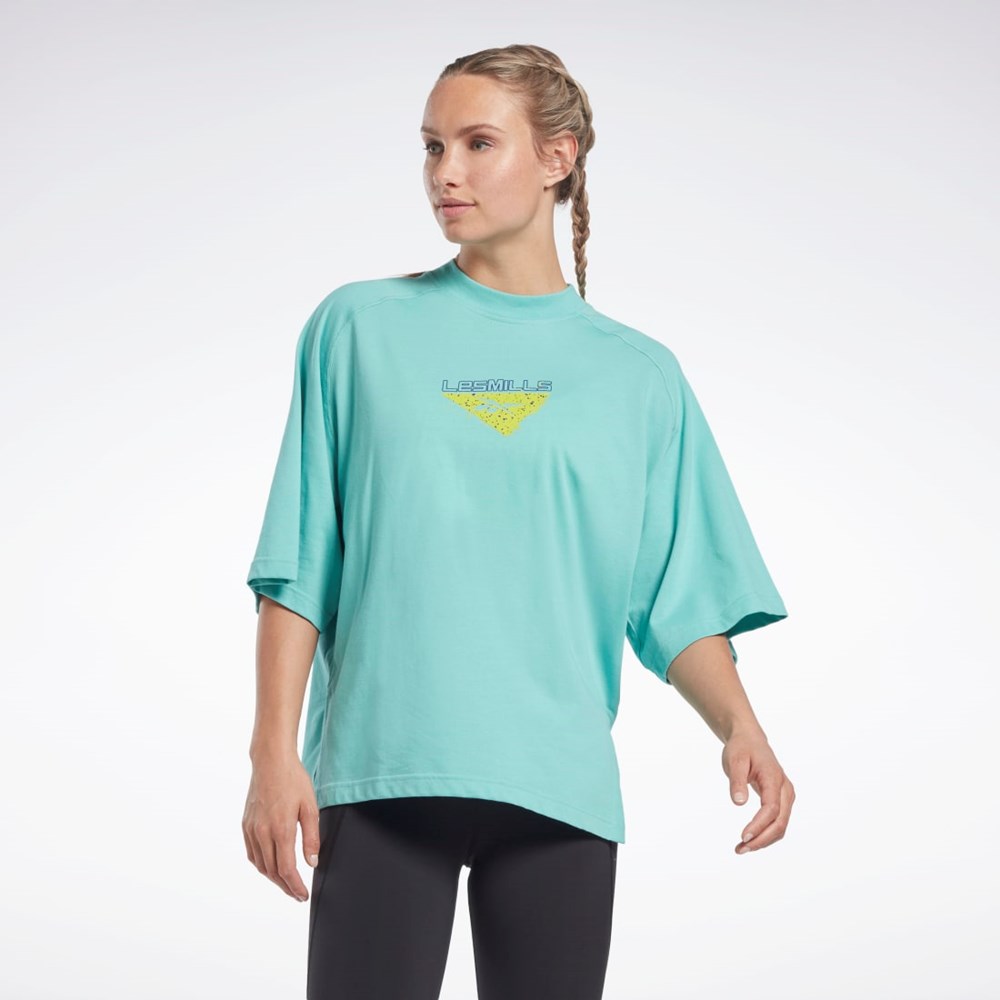 Reebok Les Mills® Layering T-Shirt Semi Classic Teal | 60QWLBOXU