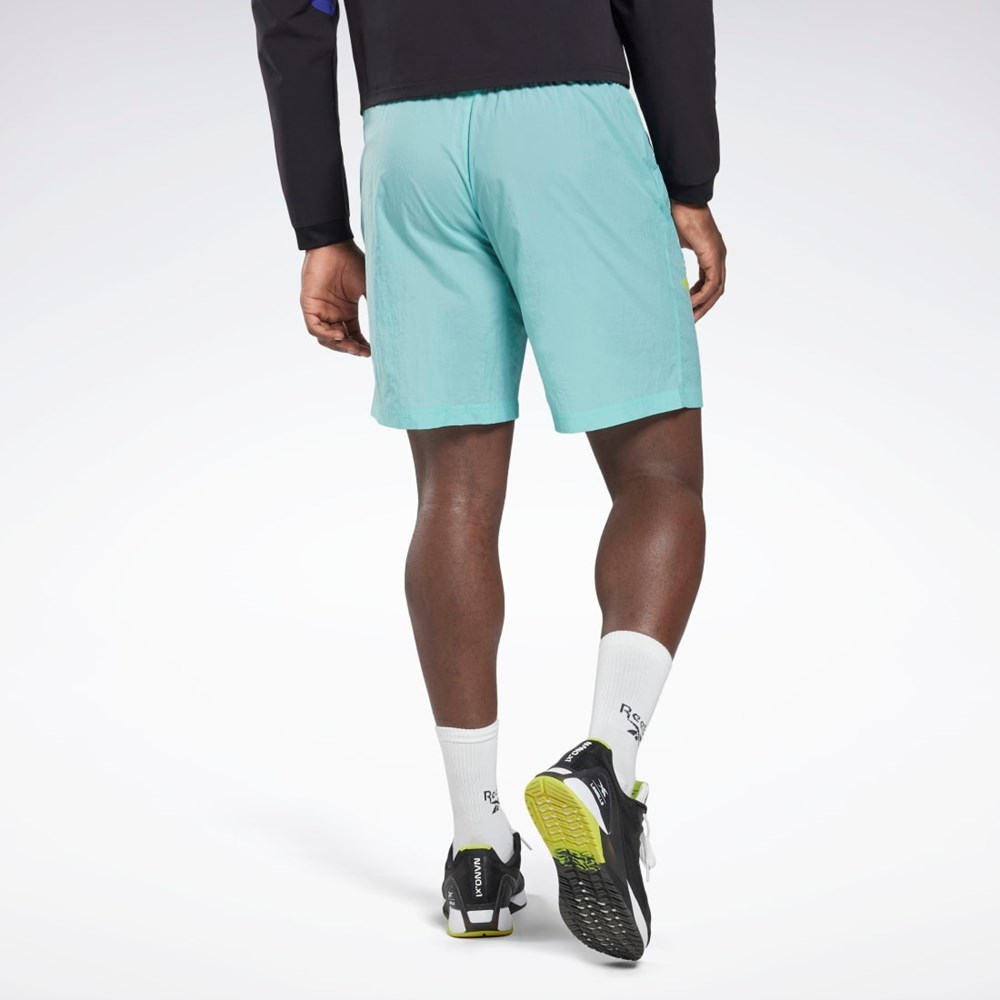 Reebok Les Mills® Ligeros Woven Shorts Semi Classic Teal | 52FCKSLNZ