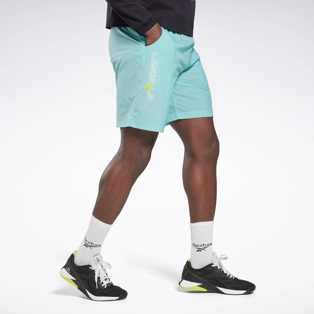 Reebok Les Mills® Ligeros Woven Shorts Semi Classic Teal | 52FCKSLNZ
