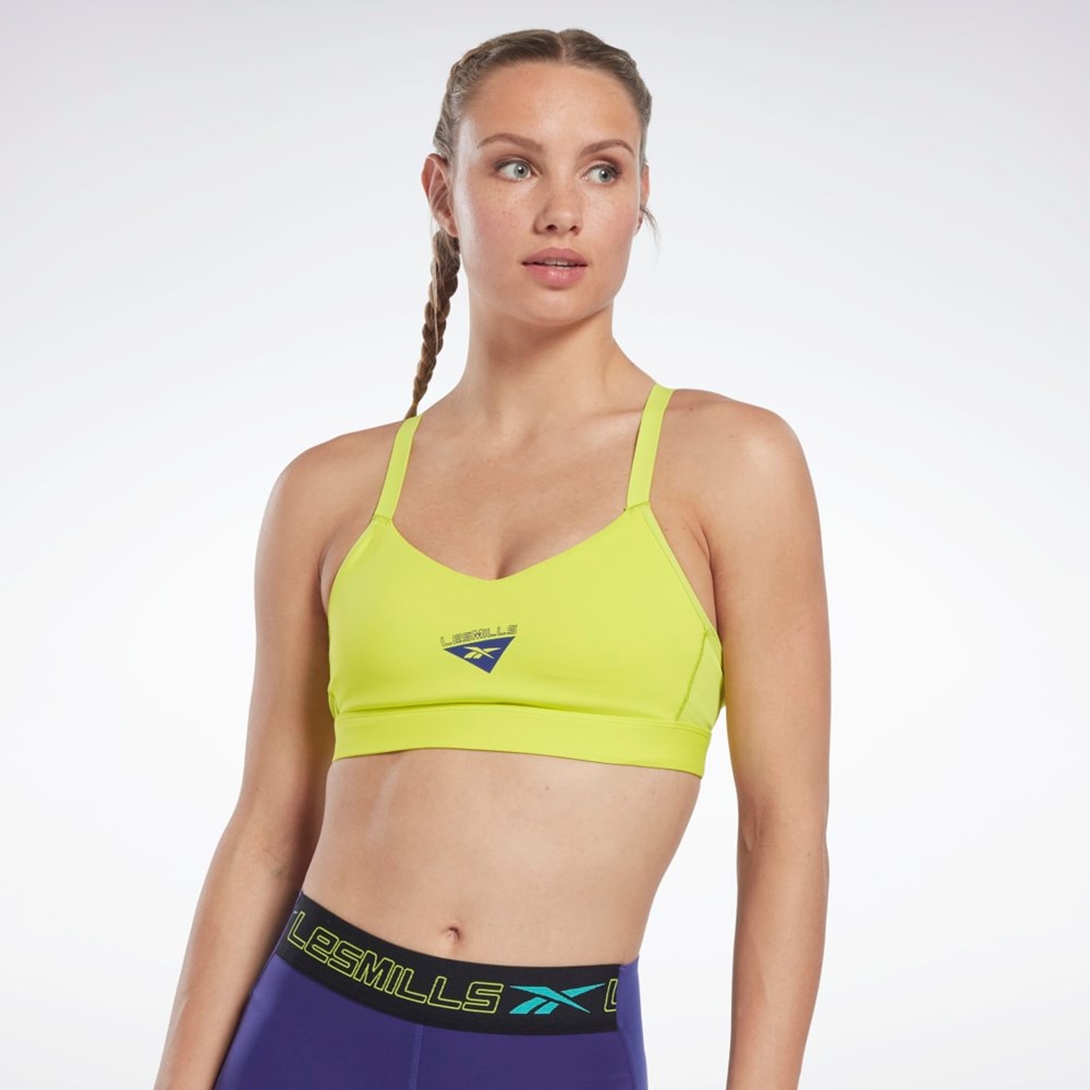 Reebok Les Mills® Reebok Lux Tiras Sports Bra Amarillo | 76PNYZGWH