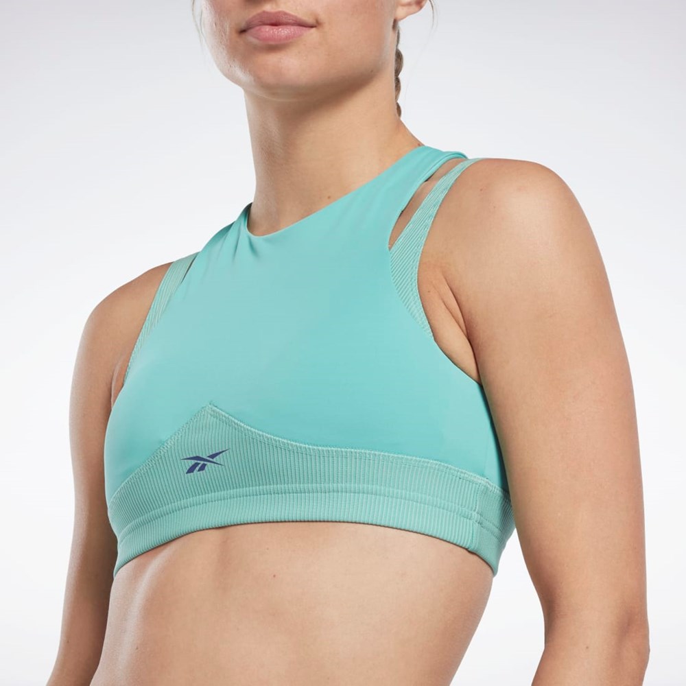 Reebok Les Mills® Rib Cropped Tank Top Semi Classic Teal | 57QARZMJB