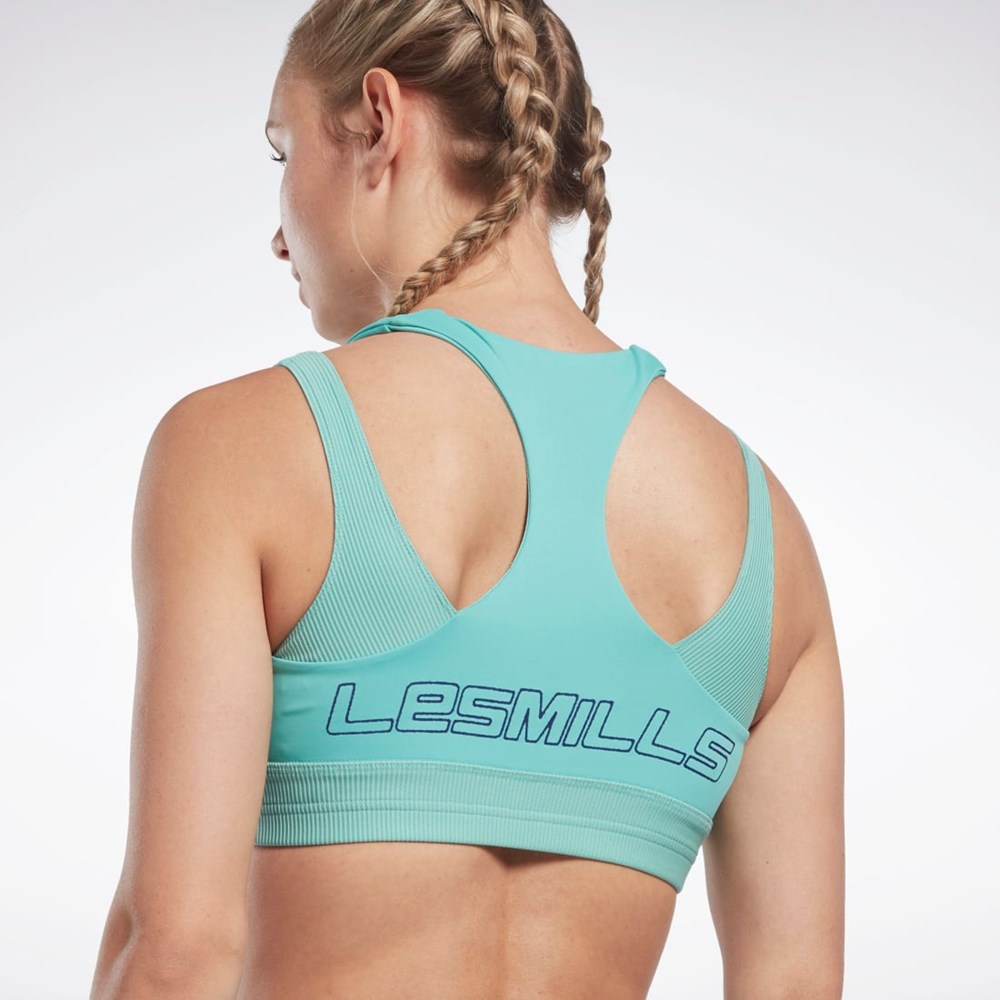 Reebok Les Mills® Rib Cropped Tank Top Semi Classic Teal | 57QARZMJB
