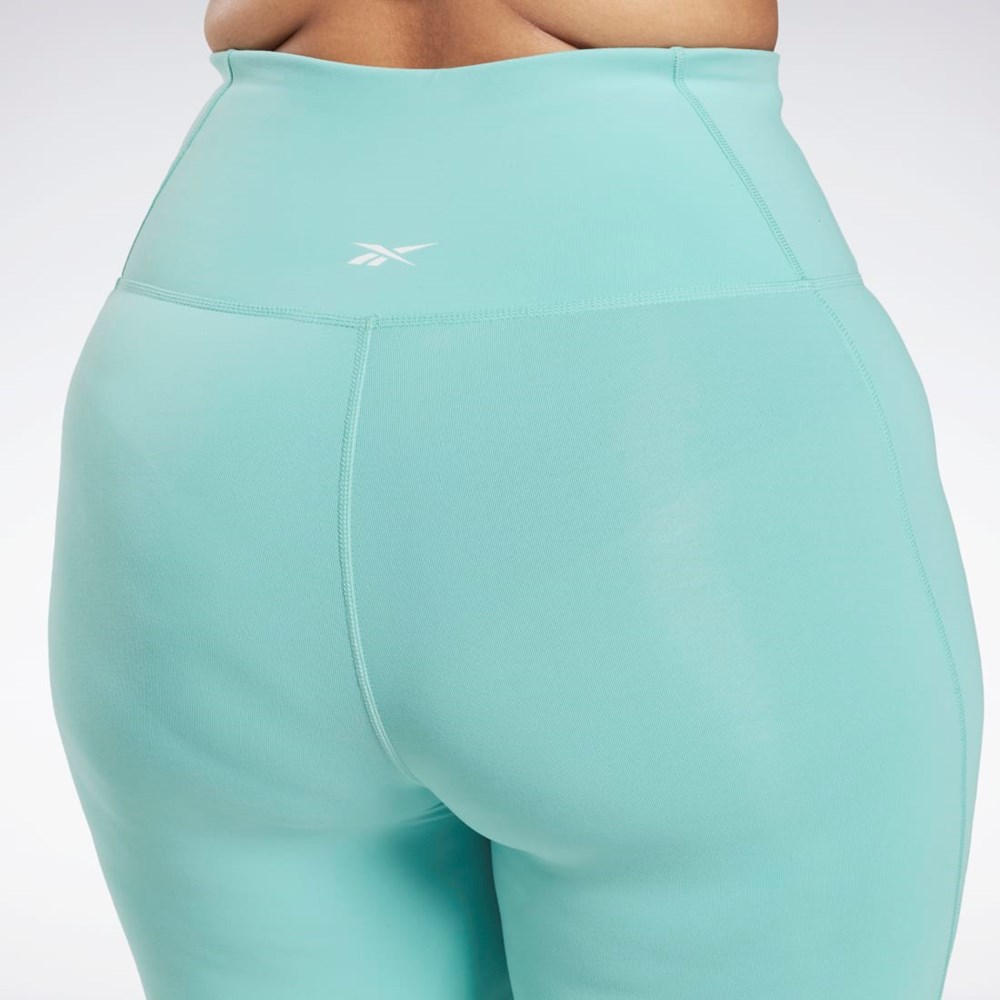 Reebok Lux High-Waisted Tights (Plus Size) Semi Classic Teal | 06DAMXKIC