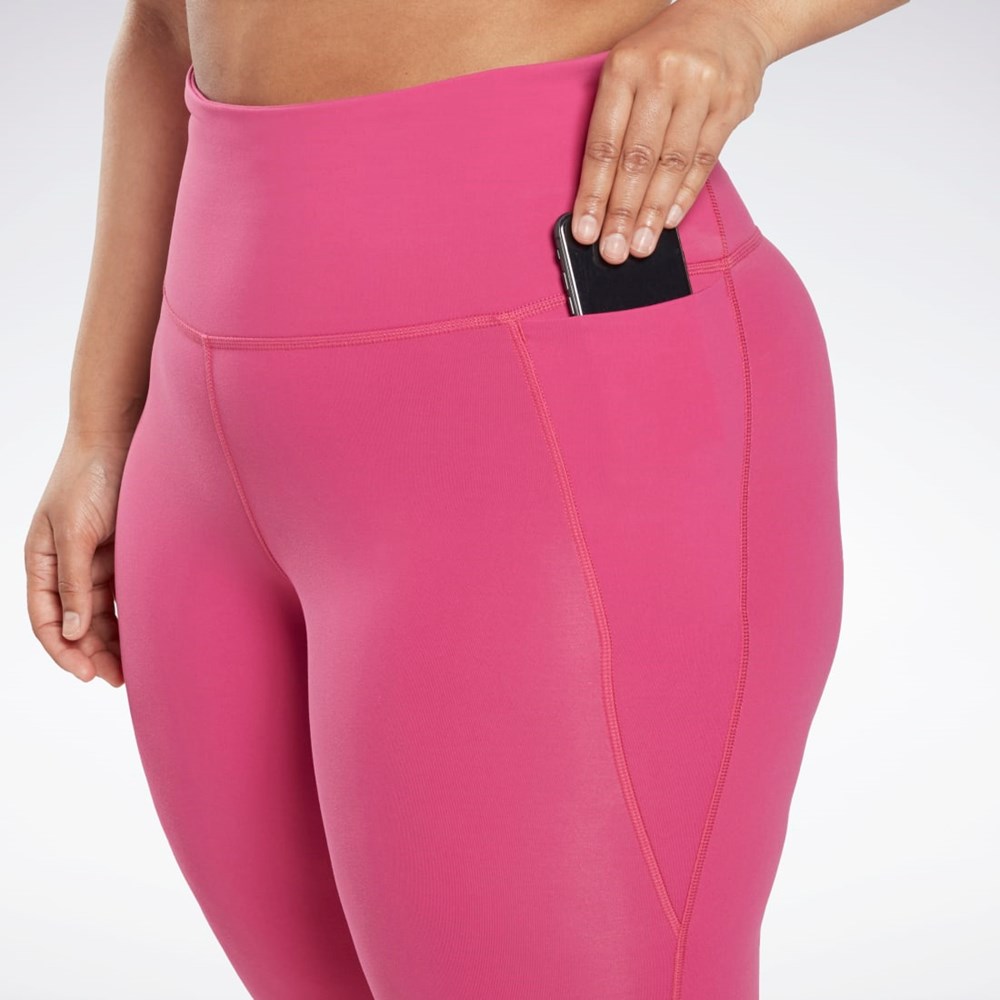 Reebok Lux High-Waisted Tights (Plus Size) Rosas | 21RHDYWQV