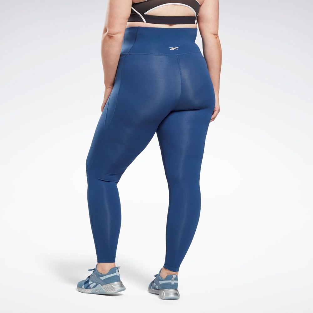 Reebok Lux High-Waisted Tights (Plus Size) Azules | 37OZLMEYA