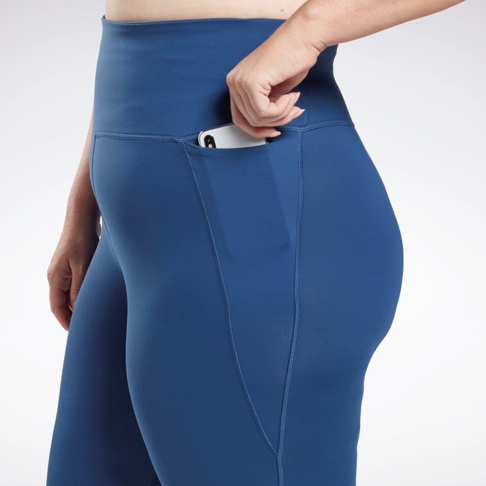 Reebok Lux High-Waisted Tights (Plus Size) Azules | 37OZLMEYA