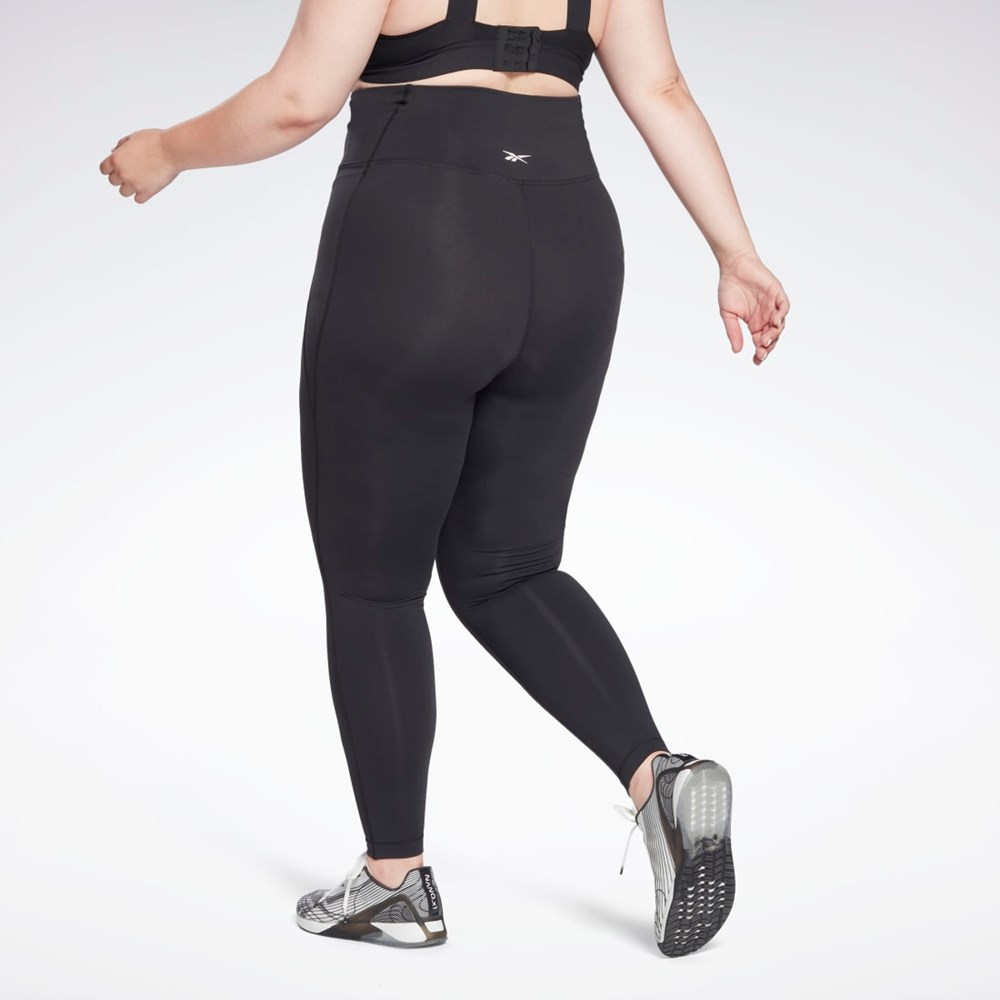 Reebok Lux High-Waisted Tights (Plus Size) Negras | 83XYBNFQC