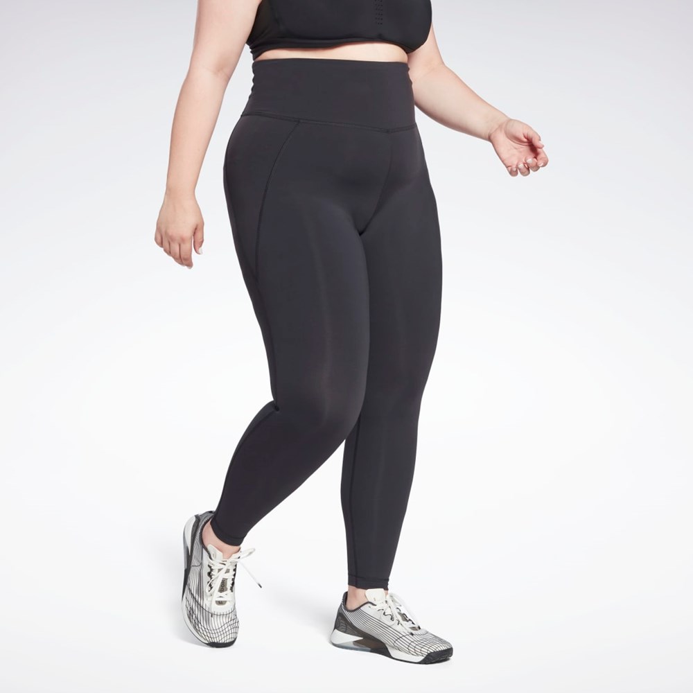 Reebok Lux High-Waisted Tights (Plus Size) Negras | 83XYBNFQC
