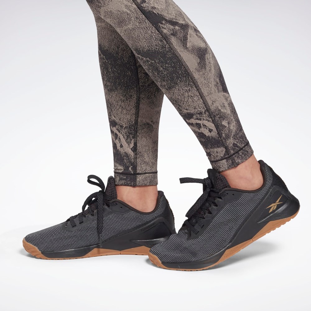 Reebok Lux Jacquard Leggings Negras | 58SMXQADE