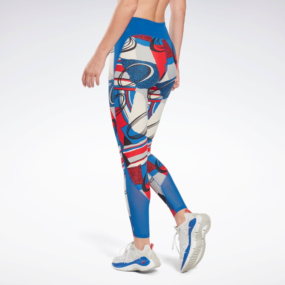 Reebok Lux Perform Leggings Azules | 17DZLOGKX
