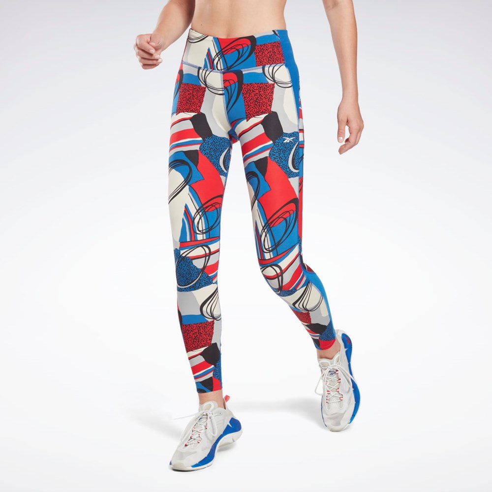 Reebok Lux Perform Leggings Azules | 17DZLOGKX