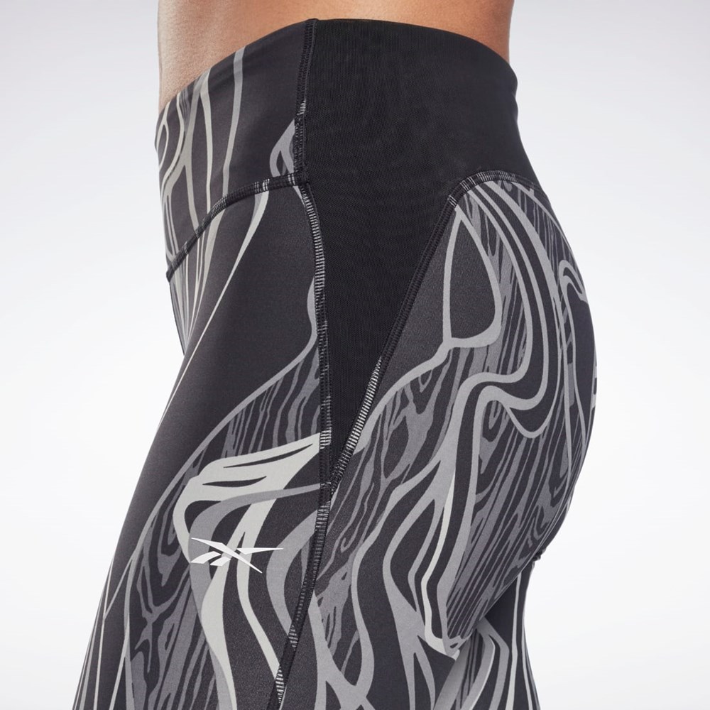 Reebok Lux Perform Mid-Rise Nature Grown Tights Negras | 65FPAGXLO