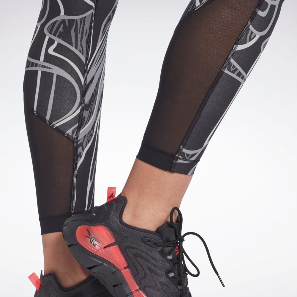 Reebok Lux Perform Mid-Rise Nature Grown Tights Negras | 65FPAGXLO