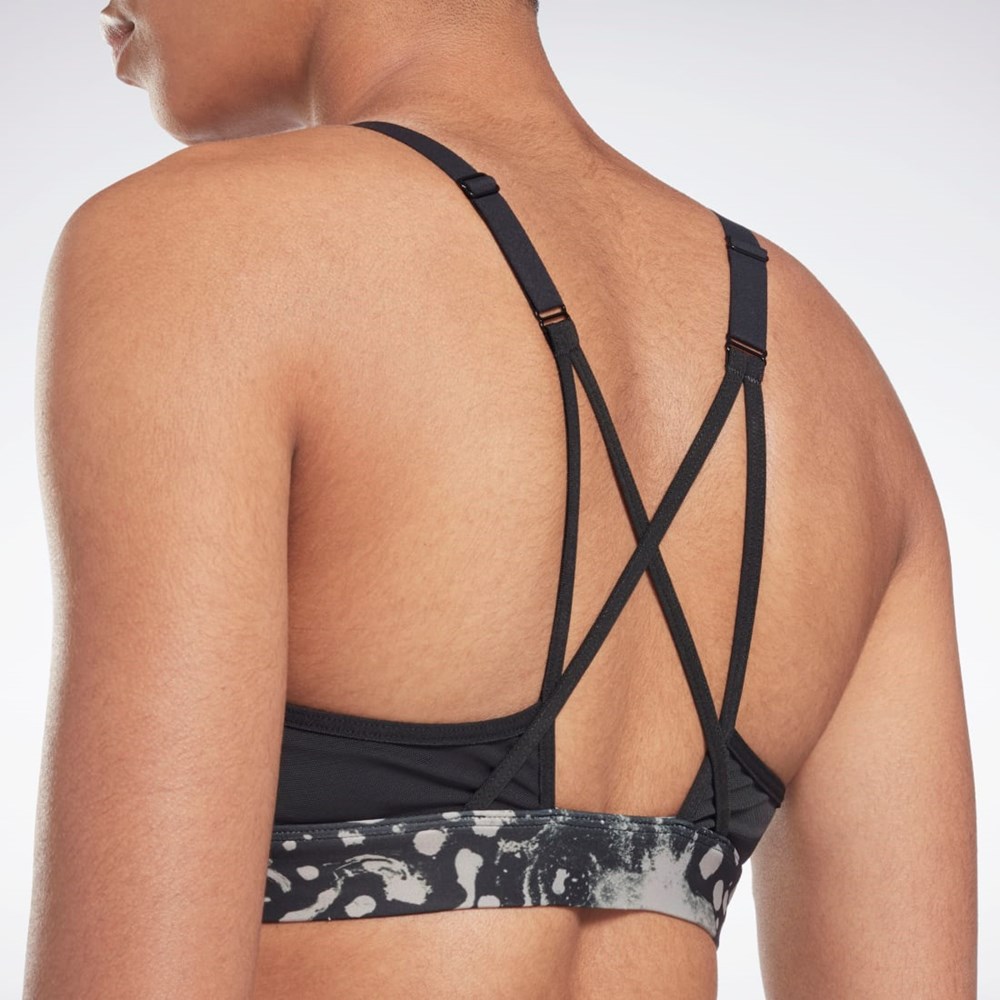 Reebok Lux Tiras Modern Safari Print Sports Bra Negras | 21LGRBTUS