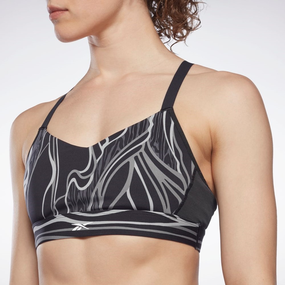 Reebok Lux Tiras Nature Grown Print Sports Bra Negras | 35DTCWIRF
