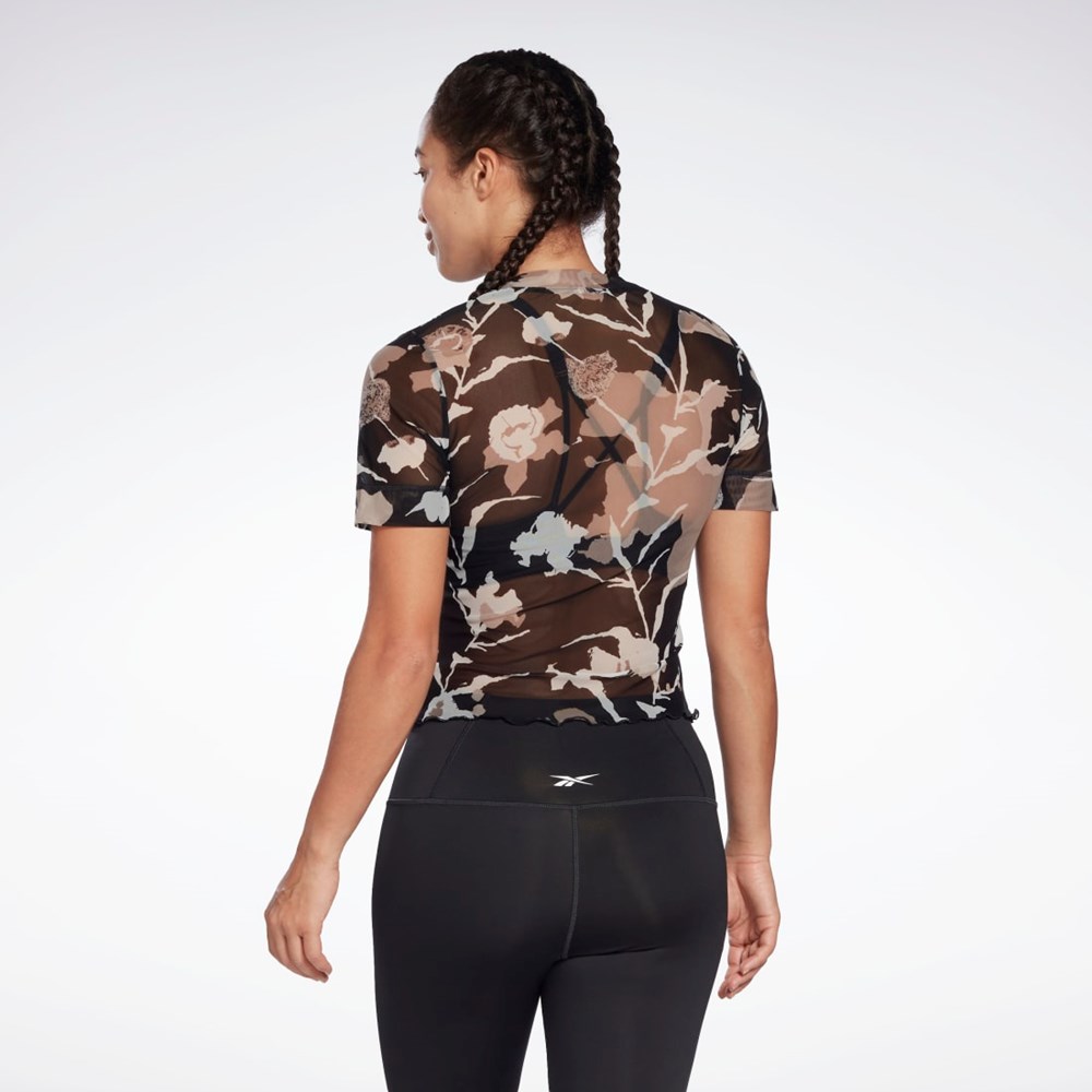 Reebok MYT Allover Print Mesh T-Shirt Negras | 29XQTLNUK
