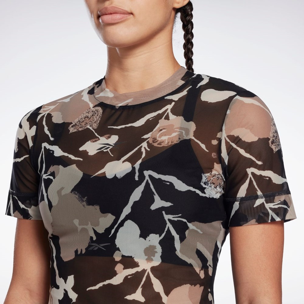Reebok MYT Allover Print Mesh T-Shirt Negras | 29XQTLNUK