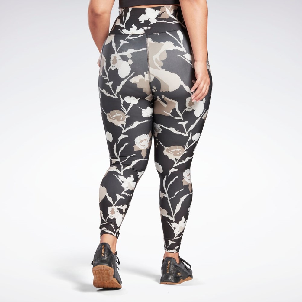 Reebok MYT Printed Leggings (Plus Size) Negras | 45SUWJFET