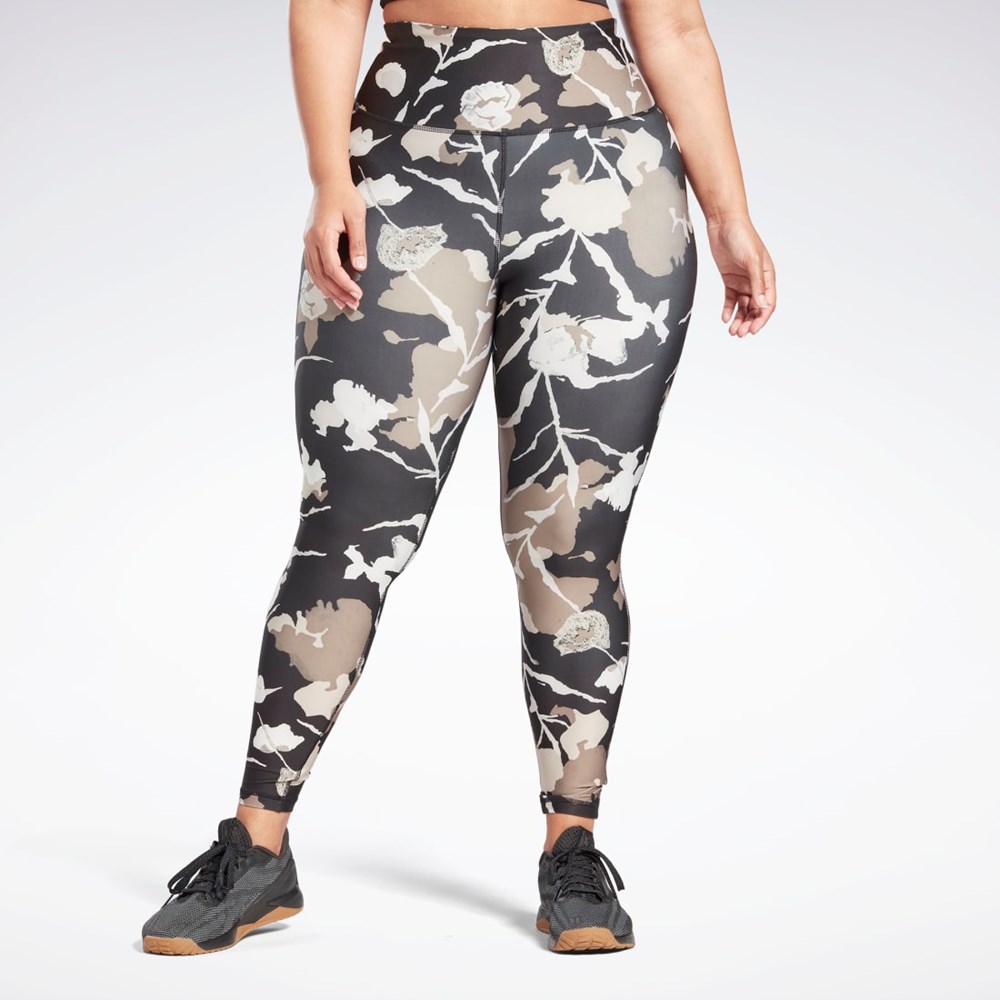 Reebok MYT Printed Leggings (Plus Size) Negras | 45SUWJFET