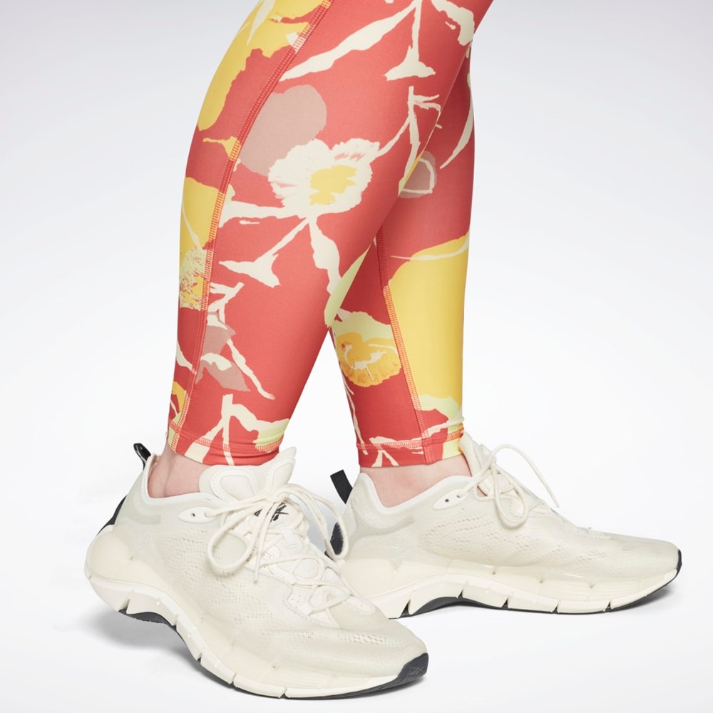 Reebok MYT Printed Leggings (Plus Size) Rhodonite | 93WFHXJZP