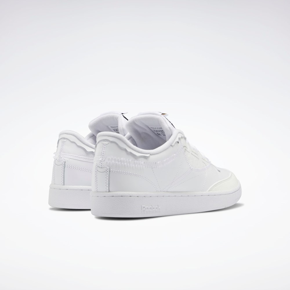 Reebok Maison Margiela Club C Memory Of Shoes Blancas Negras Blancas | 17PUOQKVM