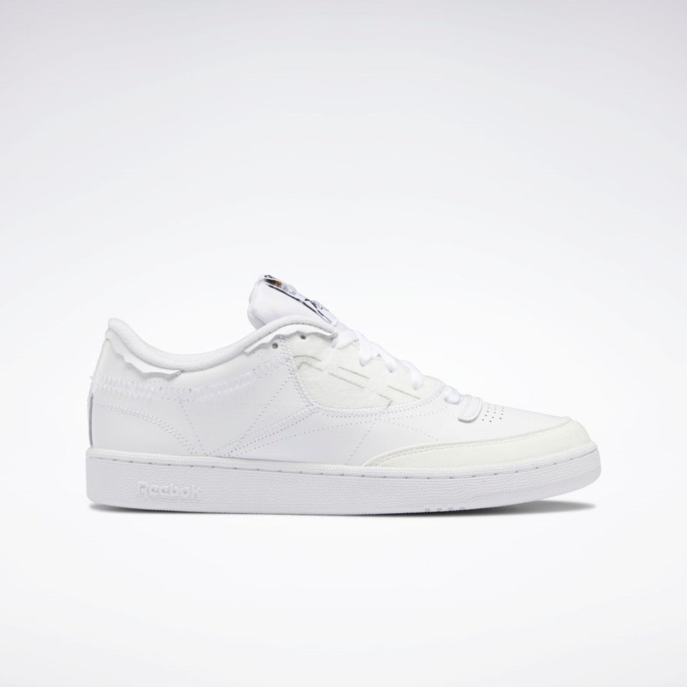 Reebok Maison Margiela Club C Memory Of Shoes Blancas Negras Blancas | 17PUOQKVM