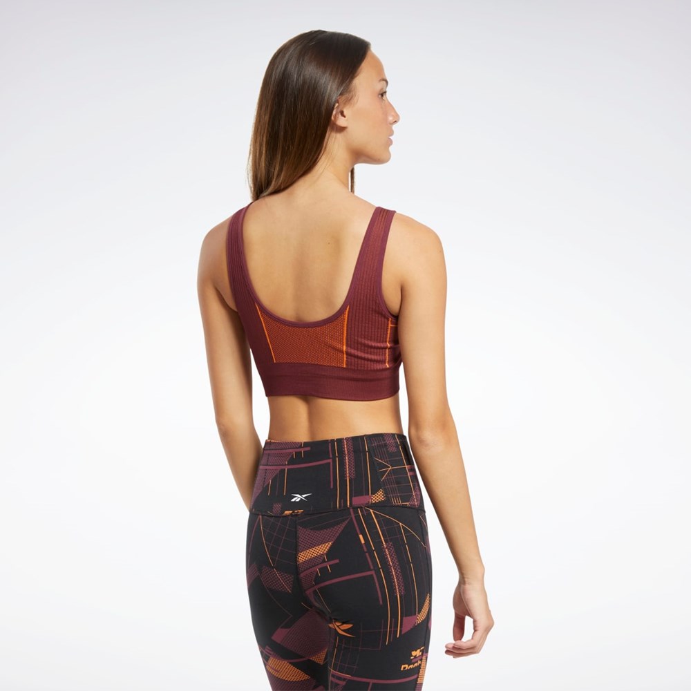 Reebok Meet You There Low-Impact Bra Burdeos | 65SGLXVAE