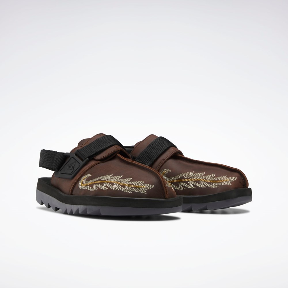 Reebok Mountain Research Beatnik Slides Marrones Negras Gris | 39PCUHLQX