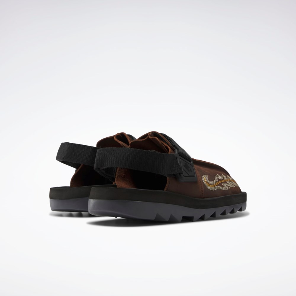Reebok Mountain Research Beatnik Slides Marrones Negras Gris | 39PCUHLQX