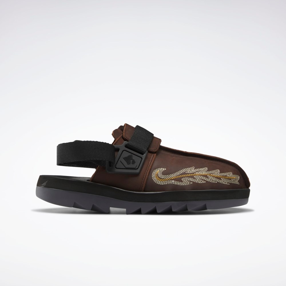 Reebok Mountain Research Beatnik Slides Marrones Negras Gris | 39PCUHLQX