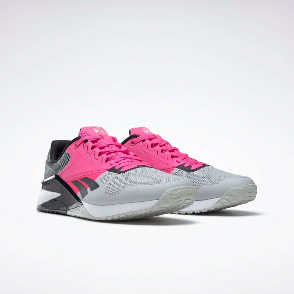 Reebok Nano 6000 Entrenamiento Shoes Gris Rosas Negras | 74PJDKXQA