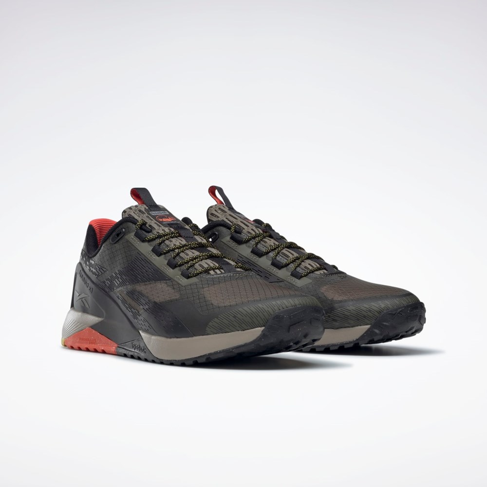 Reebok Nano X1 Adventure Shoes Verde Negras Rojas | 73BOXIVKM