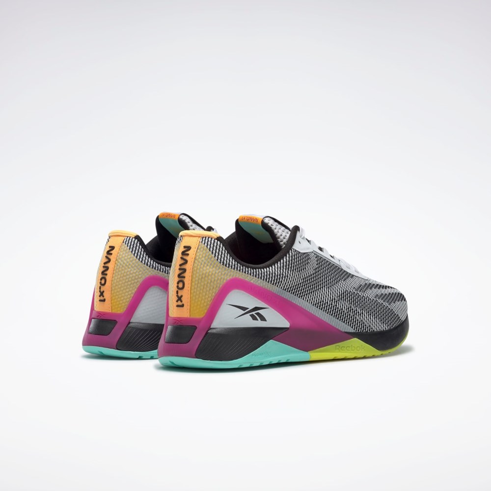 Reebok Nano X1 Grit Entrenamiento Shoes Blancas Negras Rosas | 70XNDHJCM